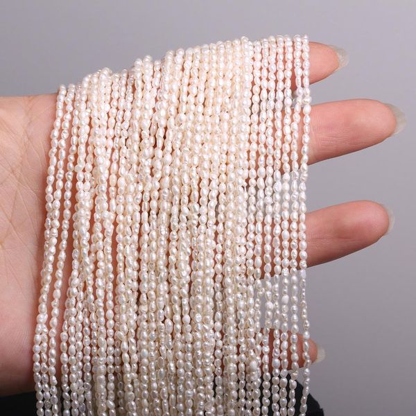 

crystal natural freshwater pearl beaded rice shape punch loose beads for make jewelry diy bracelet necklace accessories