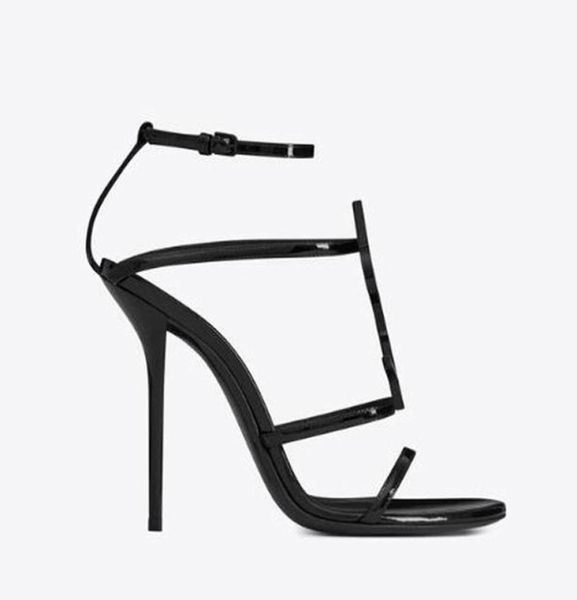 

2020 new women colorful heels sandals tstrap highheeled pumps 4 colors ladies patent leather dress single shoes6059760, Black