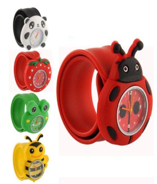 

trendy cartoon kids watches colorful animal children quartzwatches sport bendable rubber strap wristwatch montre enfant whole8723848, Blue
