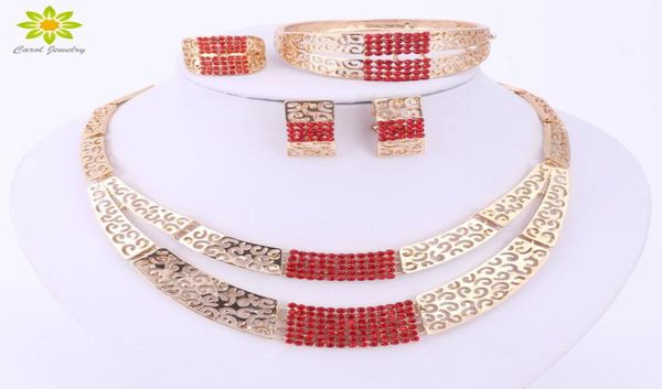 

3colors jewelry sets for women accessories african gold plated necklace earrings bracelet ring wedding bridal jewelry set3987707, Slivery;golden