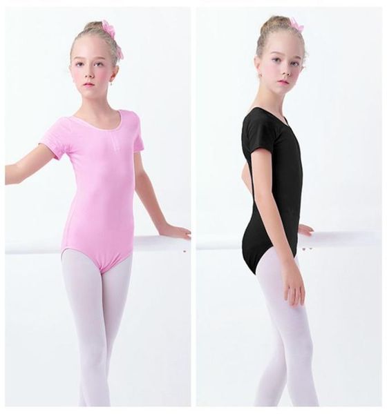 

whole summer children girls kids gymnastics leotard cotton spandex short sleeve latin ballet dance bodysuit costumes9607578, Blue