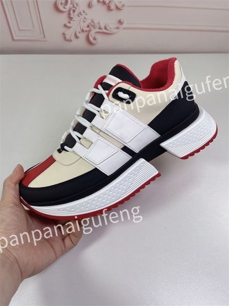 

men's sneakers designer white shoes triple leather printed sneaker platform women casual shoe, Black