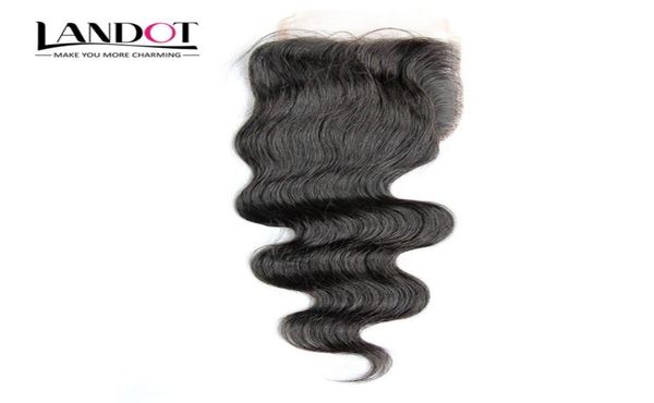 

cambodian silk base closures body wave grade 7a human hair lace closures middle3 part natural color dyeable hidden knots6706149, Black;brown