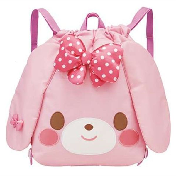 

evening bags cute bonbonribbon drawstring backpack back pack pink kawaii thermal insulated lunch for women girls kids school picnic bag 2305