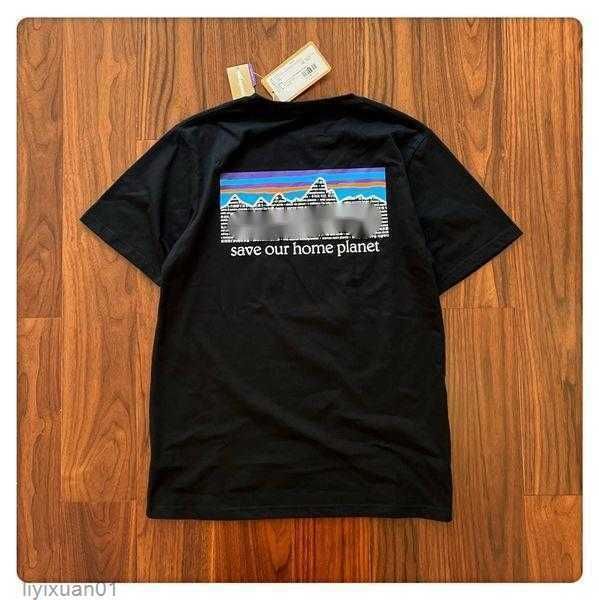 

men t shirt patagonias letter print doodle high street tees men women casual short sleeve tee cotton t-shirt streetwear 5 l2z7, White;black