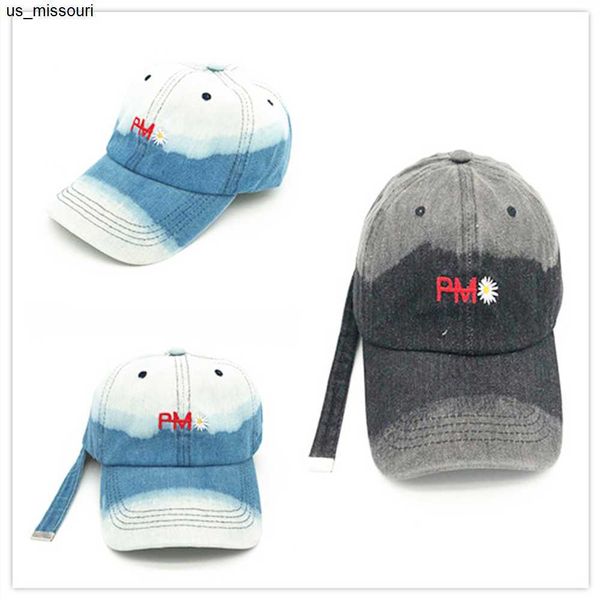 

ball caps snapbacks kpop g-dragon pmo daisy embroidery cowboy hat washed denim blue baseball cap gd fashion personality long rope cap couple, Blue;gray