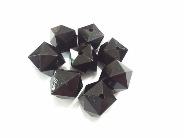 

crystal wholesale 12mm 420pcs/bag 20mm 105pcs/bag solid black cube acrylic beads