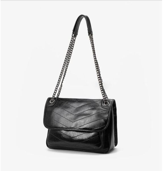 

shoulder bags highquality leather fashion bag metal chain irregular lines mezzanine largecapacity comfortable handbags quilted m7637413