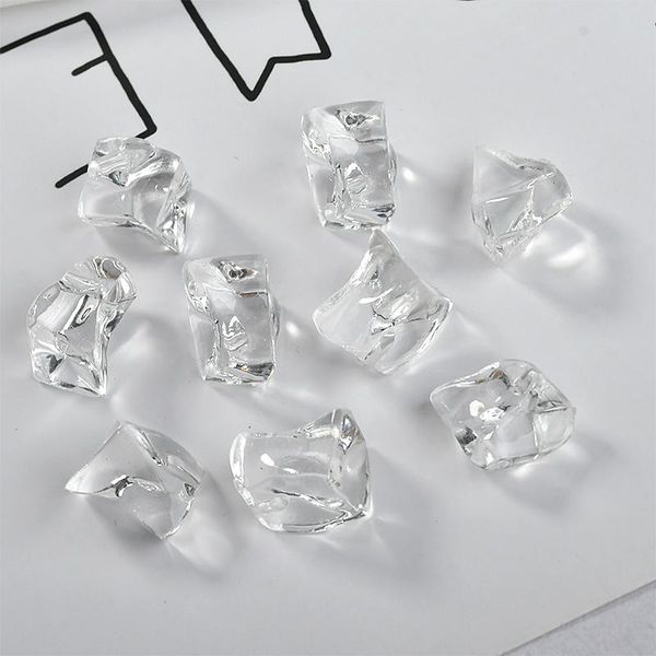 

crystal summer style 100pcs/lot irregular small ice cubes transparent resin beads diy jewelry earring/garment/bracelet accessory