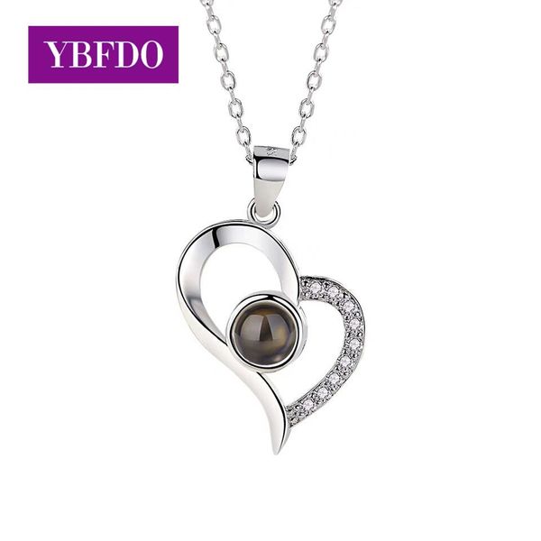 

bangle i love you necklace heart pendant, Black