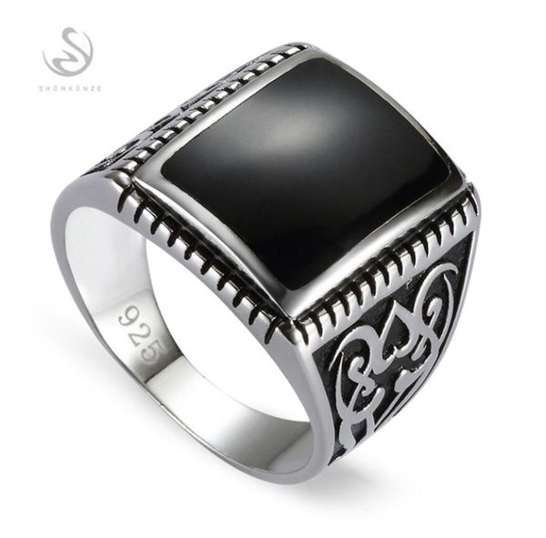 

shunxunze 925 sterling silver jewelry male engagement rings for men black resin accessories gifts drop s3807 size 7 8 9 19877725