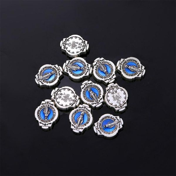 

other 100 pieces of catholic st. mary's big hole beads handmade maria beads medal catholic charm big hole beads charm bracelet jewelry