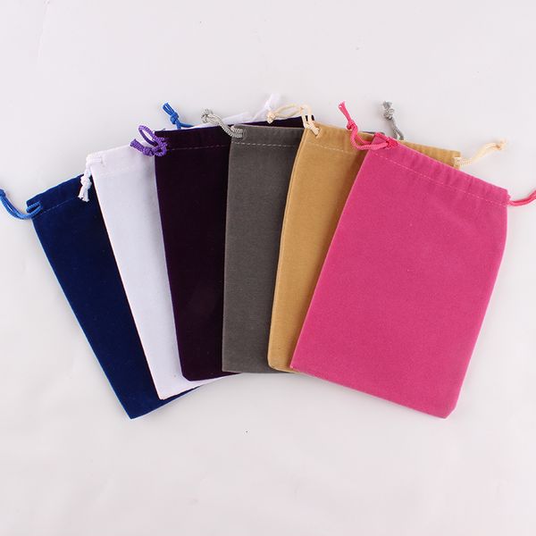 

evening bags 100pcslot 1014cm customized printed velvet drawstring pouch packing factory price 230519