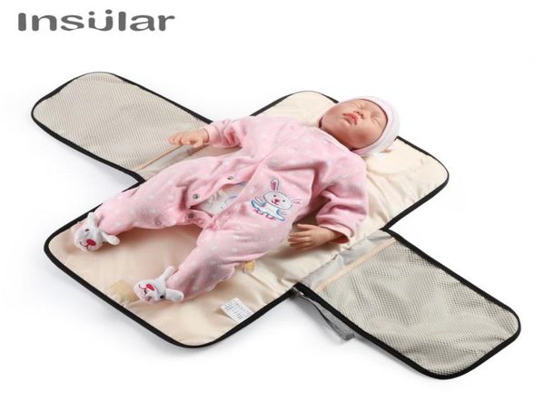

new infant portable baby nappy changing mat waterproof foldable urine mat multifunction baby diaper changing table pads covers4852027
