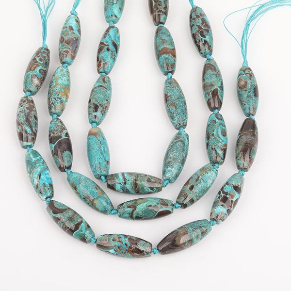 

crystal full strands natural blue ocean jaspers oval beads necklace gems stone nugget loose beads bracelets women jewelry efct323amfj