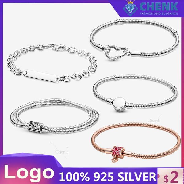 

bangle sl19 collection 2021 autumn series new love bracelet 925 sterling silver suitable for original charm ladies jewelry makings, Black
