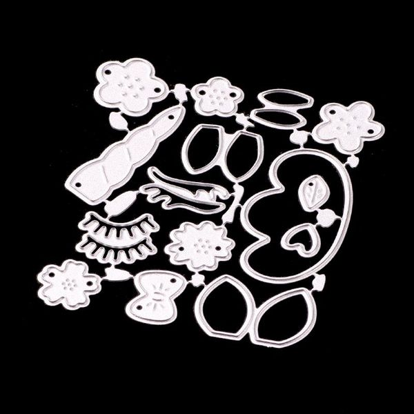 

polish 5pcs frame metal cutting dies stencils for diy scrapbooking/p album decorative embossing diy paper card making, Blue