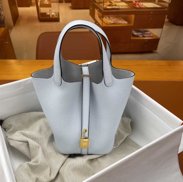 

10a leisure bucket bag women's tote bag classic designer bag premium tc leather semi-handmade fashion capacity bag with original gift b