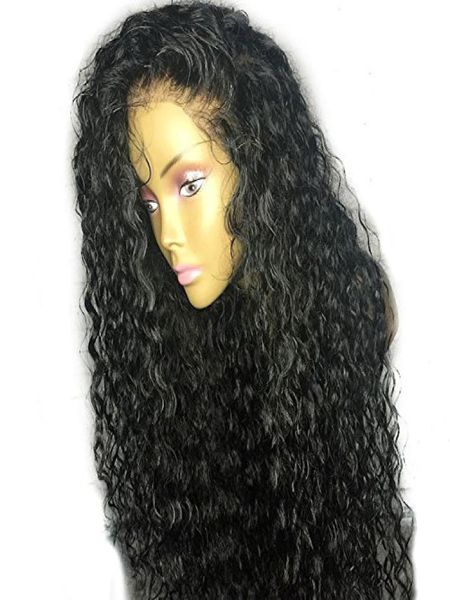 

150 density 360 lace frontal wig curly human hair wigs remy hair pre plucked hairline with baby hair bleached knots9866481, Black;brown