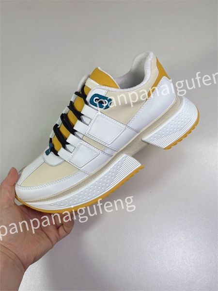 

men's sneakers designer white shoes triple leather printed sneaker platform women casual shoe, Black
