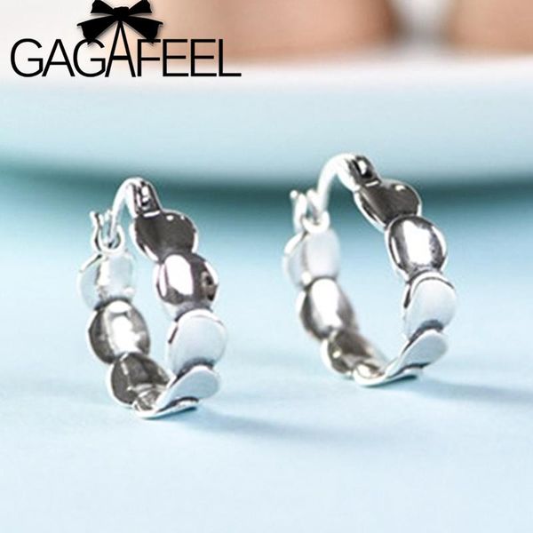 

huggie gagafee 925 sterling silver hoop earrings new fish scale shaped ear ring temperament party earrings lady jewelry, Golden;silver
