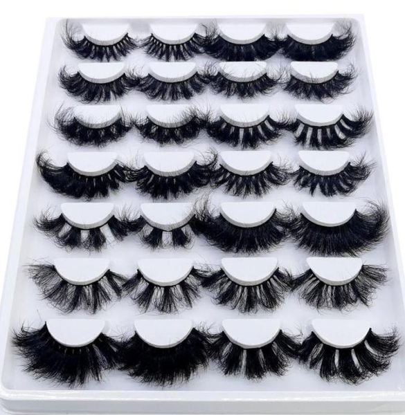

false eyelashes 14 pairs fluffy lashes 25mm 3d mink long thick natural whole vendors makeup9030841
