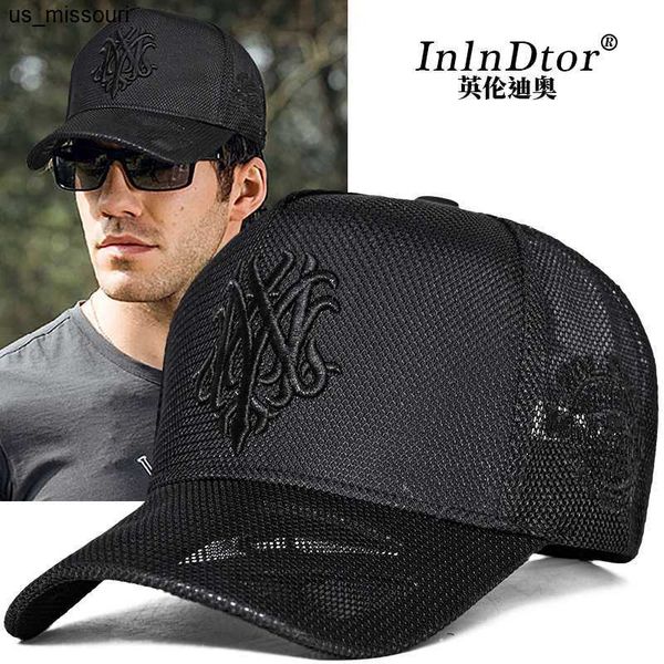 

ball caps 2023 new summer mesh breathable high baseball cap fashion face small big head bib hat casual fashion for men j230520, Blue;gray