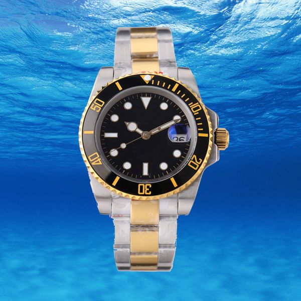 

mens designer watches 2813 movement designer gold green 40mm stainless steel sapphire 50 meters waterproof luminous luxury buckle wristwatch, Slivery;brown