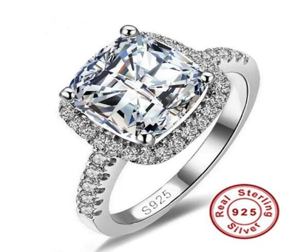 

2017 new us gia certificate sona diamond drill three generations ij color 3 carats platinum plated sterling silver women ring7343615, Golden;silver