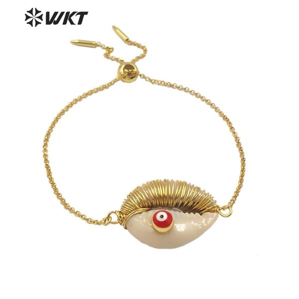 

bangle wtb508 natural cowrie shell bracelet shell with evil eye charm shell wire wrapped cowrie shell bangle fashion woman jewelry, Black