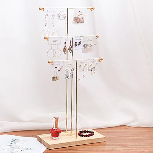 

boxes metal 3 tier tablebracelet necklace jewelry necklace organizer display tree jewelry holder jewelry organizer, Black;white