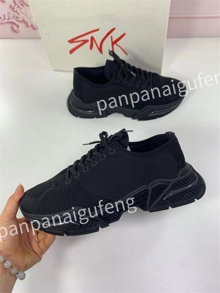 

new luxurys men sneakers designer white shoes triple leather printed sneaker platform women casual shoe, Black