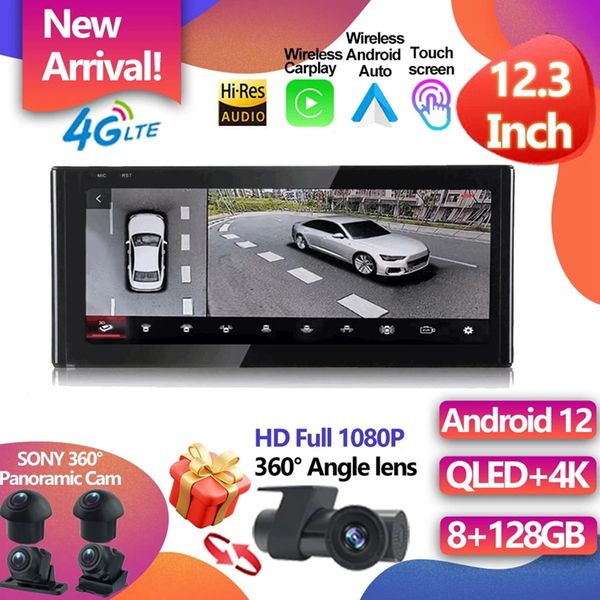 

for audi a3 8v 2012 - 2020 12.3" android12 multimedia car stereo radio auto gps car monitor carplay player bt wifi+4g ips-3