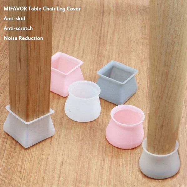 

silicone chair leg caps foot cover furniture pads table silent anti-slip floor protectors 20pcs/set