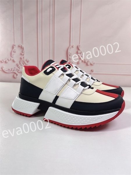 

designer men causal shoes fashion woman leather lace up platform sole sneakers white black mens womens
