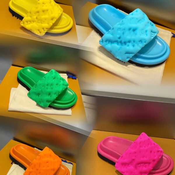 

fashion women's sandals designer cloud pillow lying flat at sunset comfortable soft beach slippers fashion easy to wear style slippers, Black
