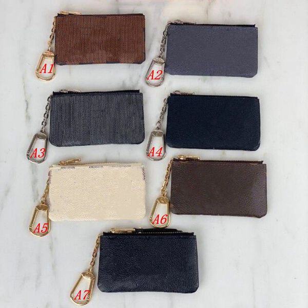 

coin purses print luxury designers 5 style key wallets coin purses super fiber holds classical with box women holder purse small keys pouch, Red;black