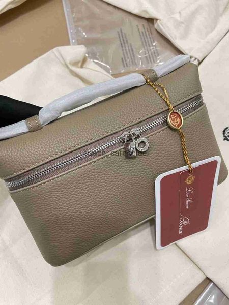 

bag l19 lp lunch box bag loro piana layer cowhide handbag single shoulder crossbody makeup bag