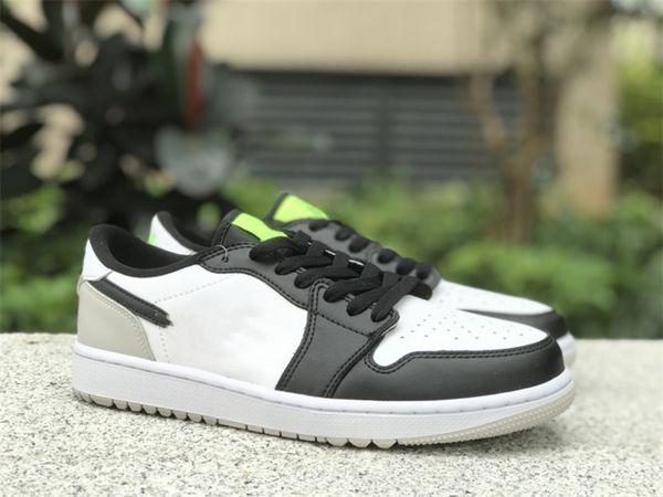 

mens shoes 1s low golf white grey basketball shoe sports sneakers real leather color with og box
