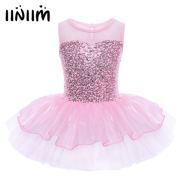 

dancewear iiniim girls ballerina party costume sequined flower ballet dance dress dancewear gymnastic leotard for kids ballet tutu dress 230, Blue