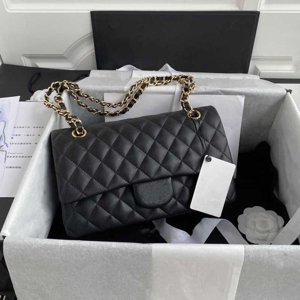 

designer 7a classic flap chain shoulder bag women crossbody luxury caviar grain sheepskin leather fashion handbag bags