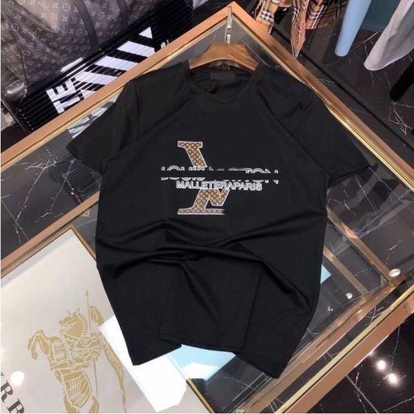 

luxury mens designer t shirt black white embroidered letter printing cotton short sleeves selling high-end brand clothing xxl, White;black