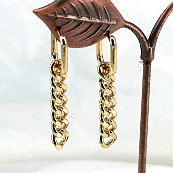 

huggie 10pairs metal chain punk earrings for women new bohemia minimalism tassel earring fashion jewelry accessories, Golden;silver