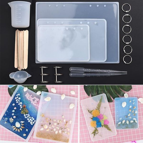 

other a5 a6 a7 notebook cover silicone mould for jewelry resin mold tools set diy handmade crystal epoxy resin molds transparent book