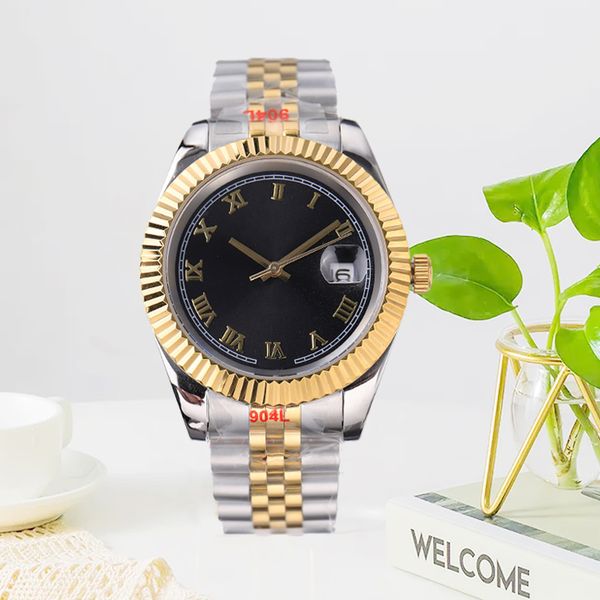 

mens womens watch automatic mechanical movement watchs 28mm 31mm 36mm all stainless steel luminous waterproof pink couple friends gift class, Slivery;brown