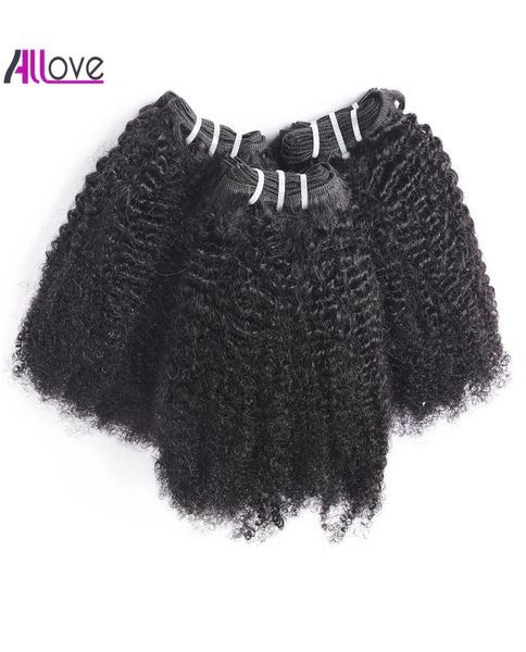 

brazilian human hair bundles peruvian indian hair extensions body loose deep wave afro kinky curly hair weft straight8327336, Black