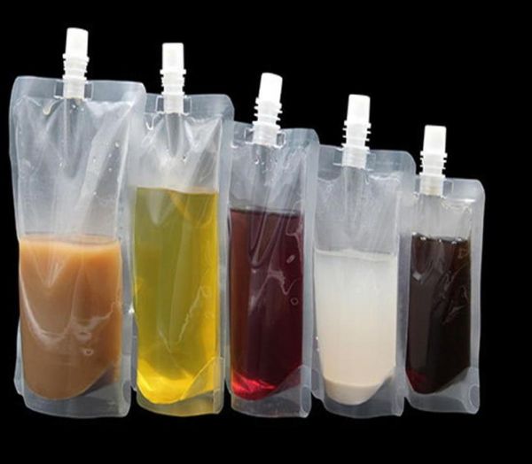 

100ml 200ml 250ml 300ml 380 500ml empty standup plastic drink packaging bag spout pouch for beverage liquid juice milk coffee sto8091038