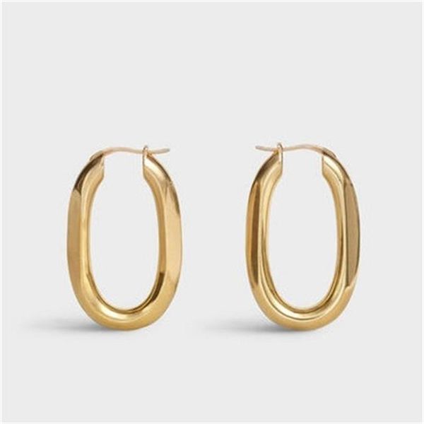 

huggie 18k gold plated brass u shape hoop earring no cubic zirconia stone for women party ol jewelry hardwear geometric design, Golden;silver