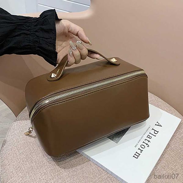 

cosmetic bags cases new women's cosmetic bag large makeup bag women leather make up pouch portable travel organizer storage designer lu