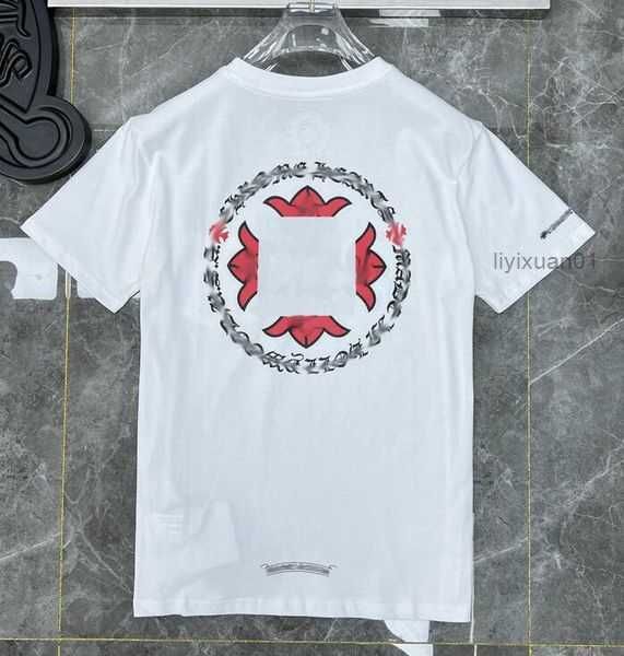 

2023mens classic t shirt heart fashion ch brand letter sanskrit cross pattern sweater t-shirts designers chromes pullover cotton tshirts 4, White;black